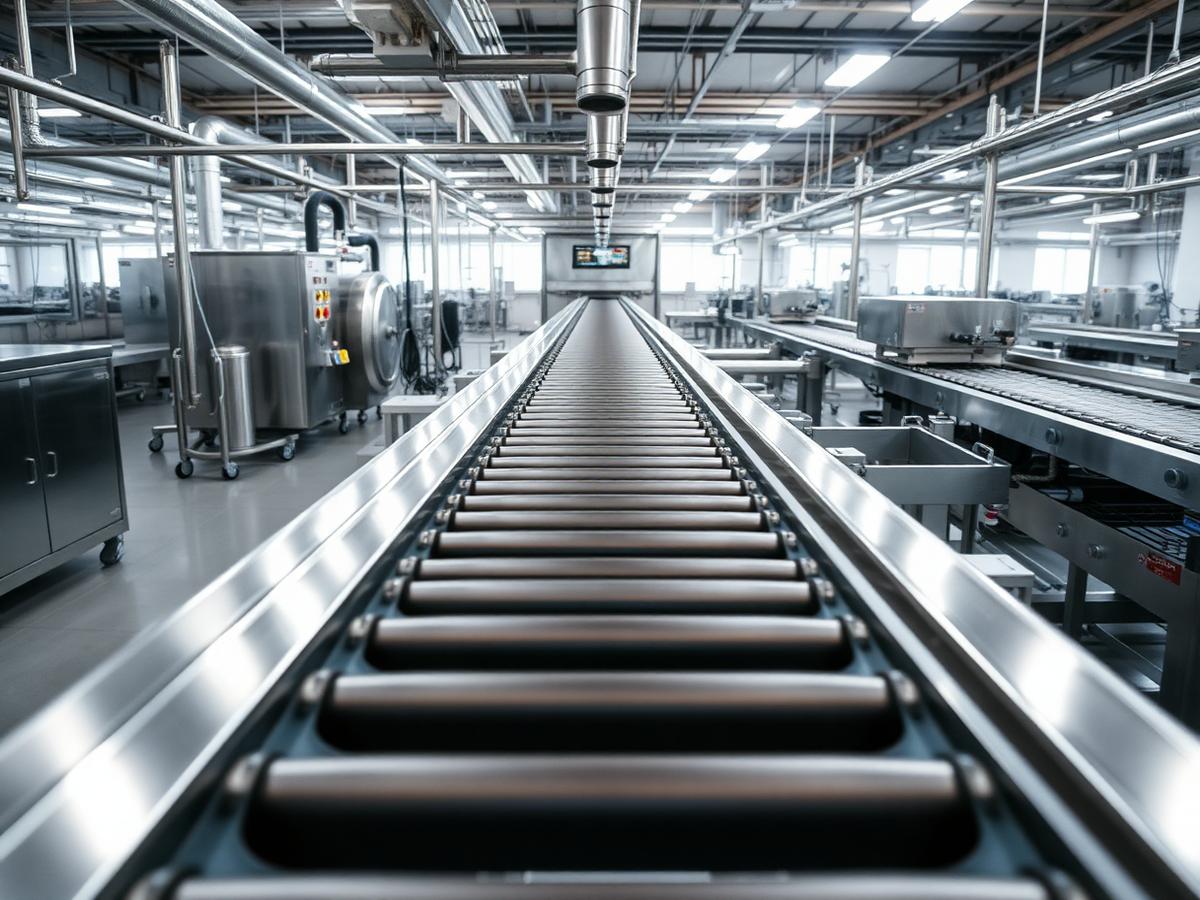 Bandă transportoare industrială pentru linie de producție